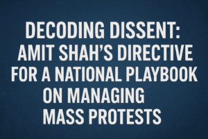 Decoding Dissent: Amit Shah’s Directive for a National Playbook on Managing Mass Protests 