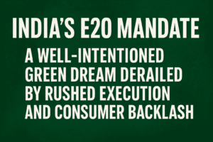 India's E20 Mandate: A Well-Intentioned Green Dream Derailed by Rushed Execution and Consumer Backlash 
