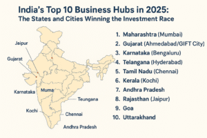 India's Top 10 Business Hubs in 2025: The States and Cities Winning the Investment Race