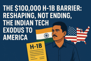 The $100,000 H-1B Barrier: Reshaping, Not Ending, the Indian Tech Exodus to America