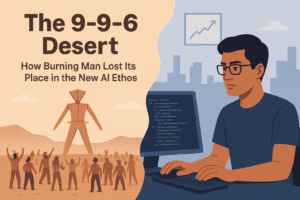The 9-9-6 Desert: How Burning Man Lost Its Place in the New AI Ethos