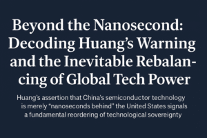 Beyond the Nanosecond: Decoding Huang’s Warning and the Inevitable Rebalancing of Global Tech Power