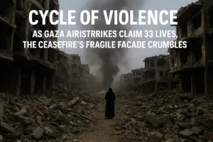 Cycle of Violence: As Gaza Airstrikes Claim 33 Lives, the Ceasefire’s Fragile Facade Crumbles  1 Cycle of Violence: As Gaza Airstrikes Claim 33 Lives, the Ceasefire’s Fragile Facade Crumbles