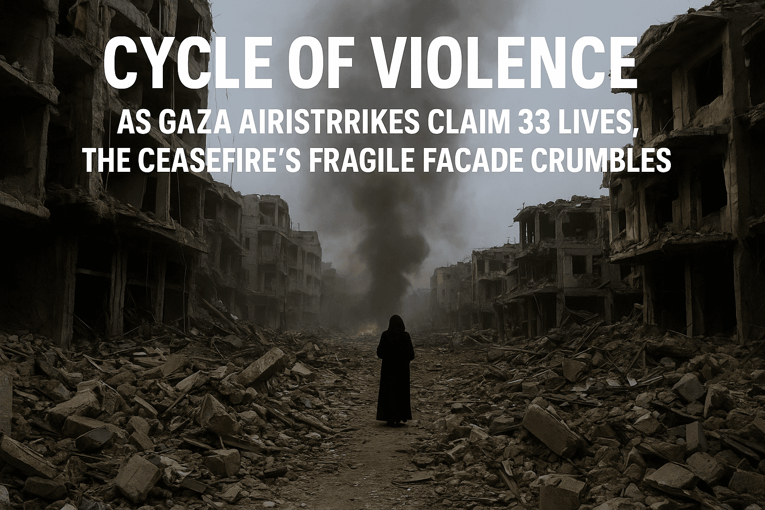 Cycle of Violence: As Gaza Airstrikes Claim 33 Lives, the Ceasefire’s Fragile Facade Crumbles 