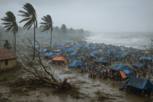 Cyclone Montha's Wrath: A Chronicle of Resilience as 76,000 Seek Shelter on Andhra's Battered Coast  1 Cyclone Montha's Wrath: A Chronicle of Resilience as 76,000 Seek Shelter on Andhra's Battered Coast