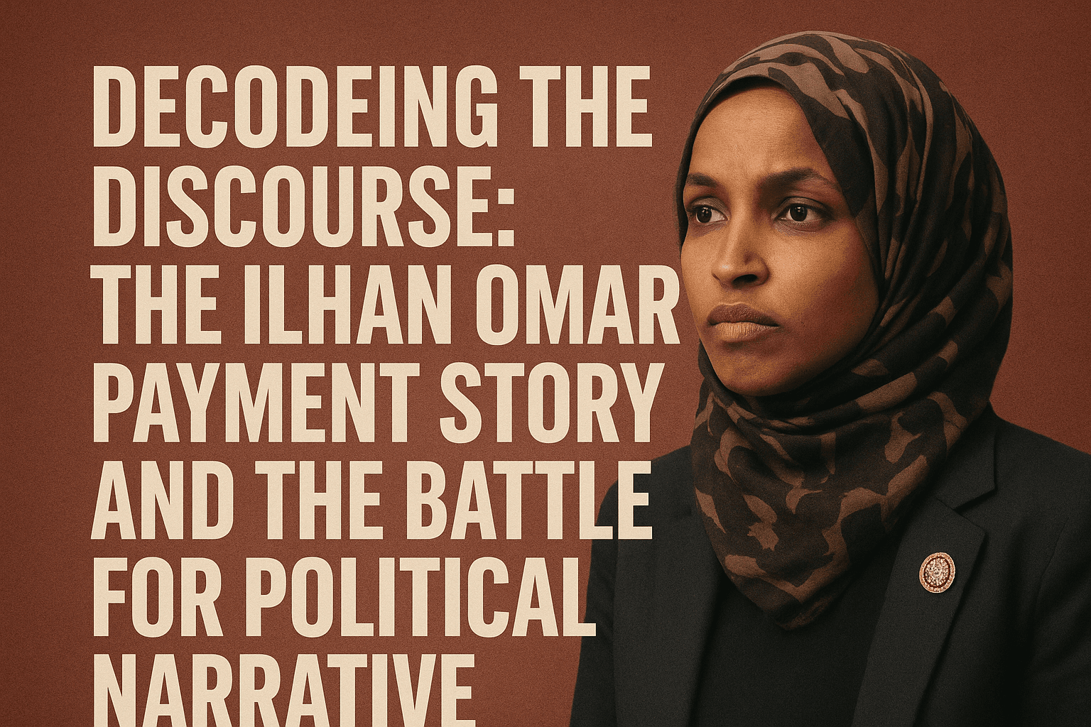 Decoding the Discourse: The Ilhan Omar Payment Story and the Battle for Political Narrative 