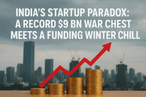 India's Startup Paradox: A Record $9 Bn War Chest Meets a Funding Winter Chill