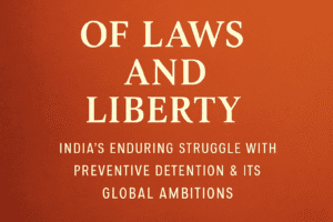 Of Laws and Liberty: India's Enduring Struggle with Preventive Detention & Its Global Ambitions