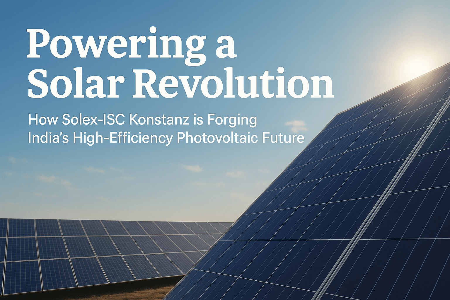 Powering a Solar Revolution: How Solex-ISC Konstanz is Forging India’s High-Efficiency Photovoltaic Future 