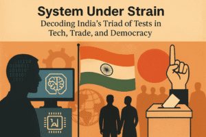 System Under Strain: Decoding India’s Triad of Tests in Tech, Trade, and Democracy