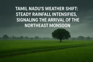 Tamil Nadu's Weather Shift: Steady Rainfall Intensifies, Signaling the Arrival of the Northeast Monsoon