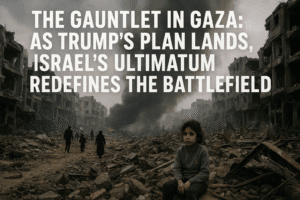 The Gauntlet in Gaza: As Trump’s Plan Lands, Israel’s Ultimatum Redefines the Battlefield 