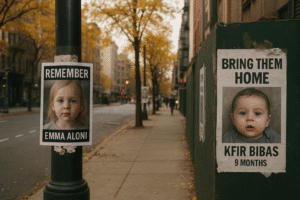 The Paper War: How a City's Poles Became the Battlefield for a Global Conflict's Grief
