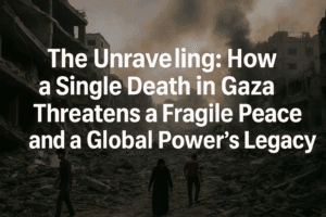 The Unraveling: How a Single Death in Gaza Threatens a Fragile Peace and a Global Power’s Legacy  1 The Unraveling: How a Single Death in Gaza Threatens a Fragile Peace and a Global Power’s Legacy