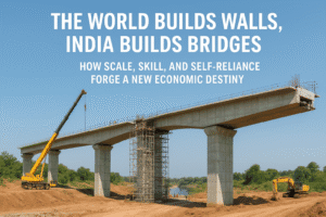 The World Builds Walls, India Builds Bridges: How Scale, Skill, and Self-Reliance Forge a New Economic Destiny 1 The World Builds Walls, India Builds Bridges: How Scale, Skill, and Self-Reliance Forge a New Economic Destiny