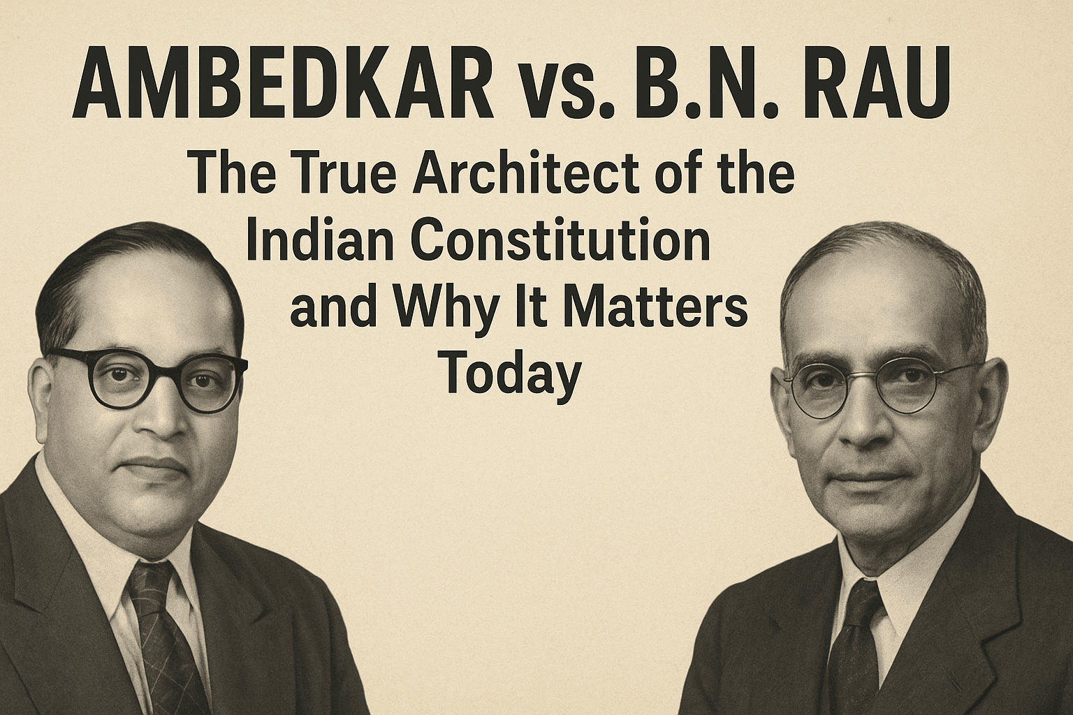 Ambedkar vs. B.N. Rau: The True Architect of the Indian Constitution and Why It Matters Today 