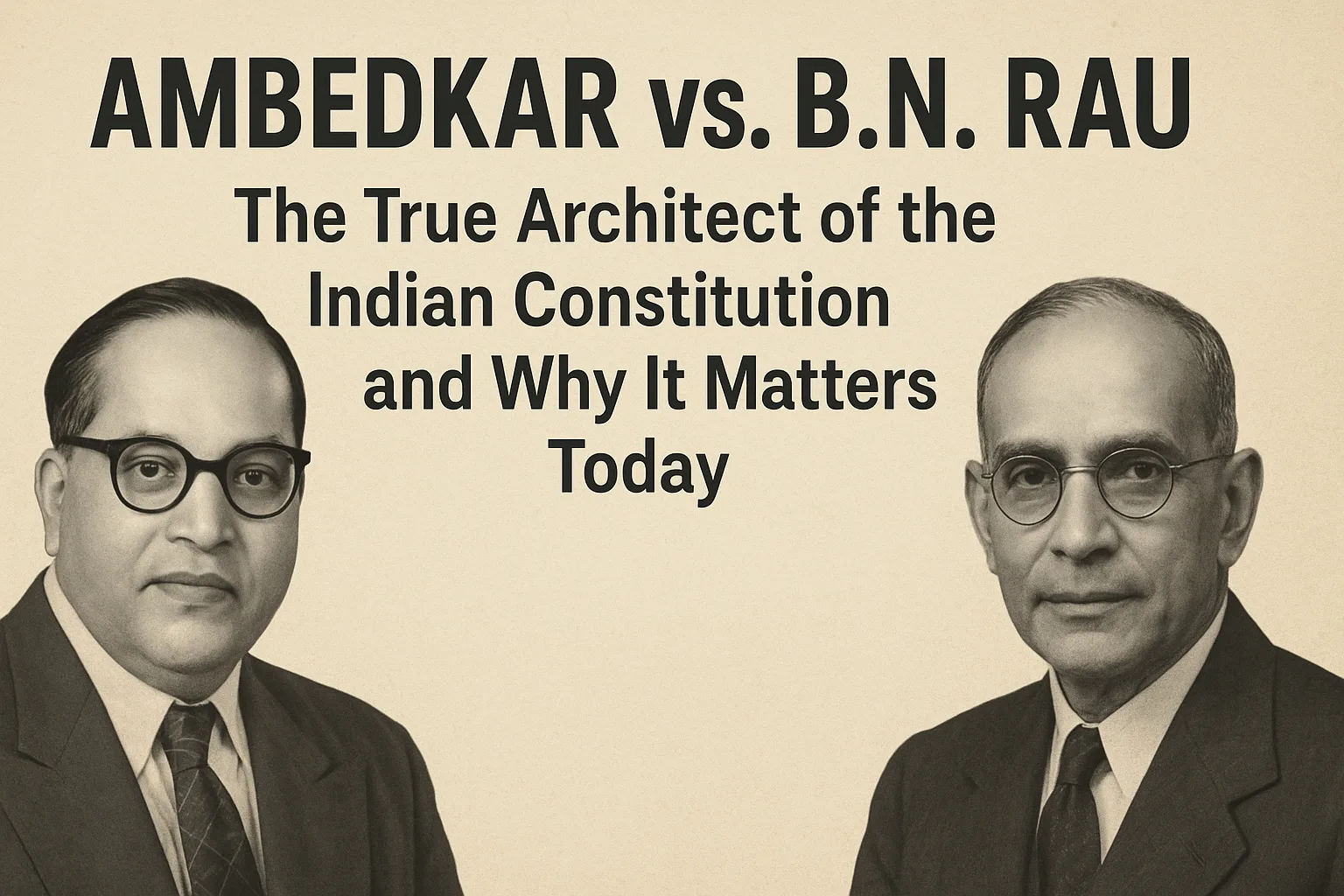 Ambedkar vs. B.N. Rau: The True Architect of the Indian Constitution and Why It Matters Today 