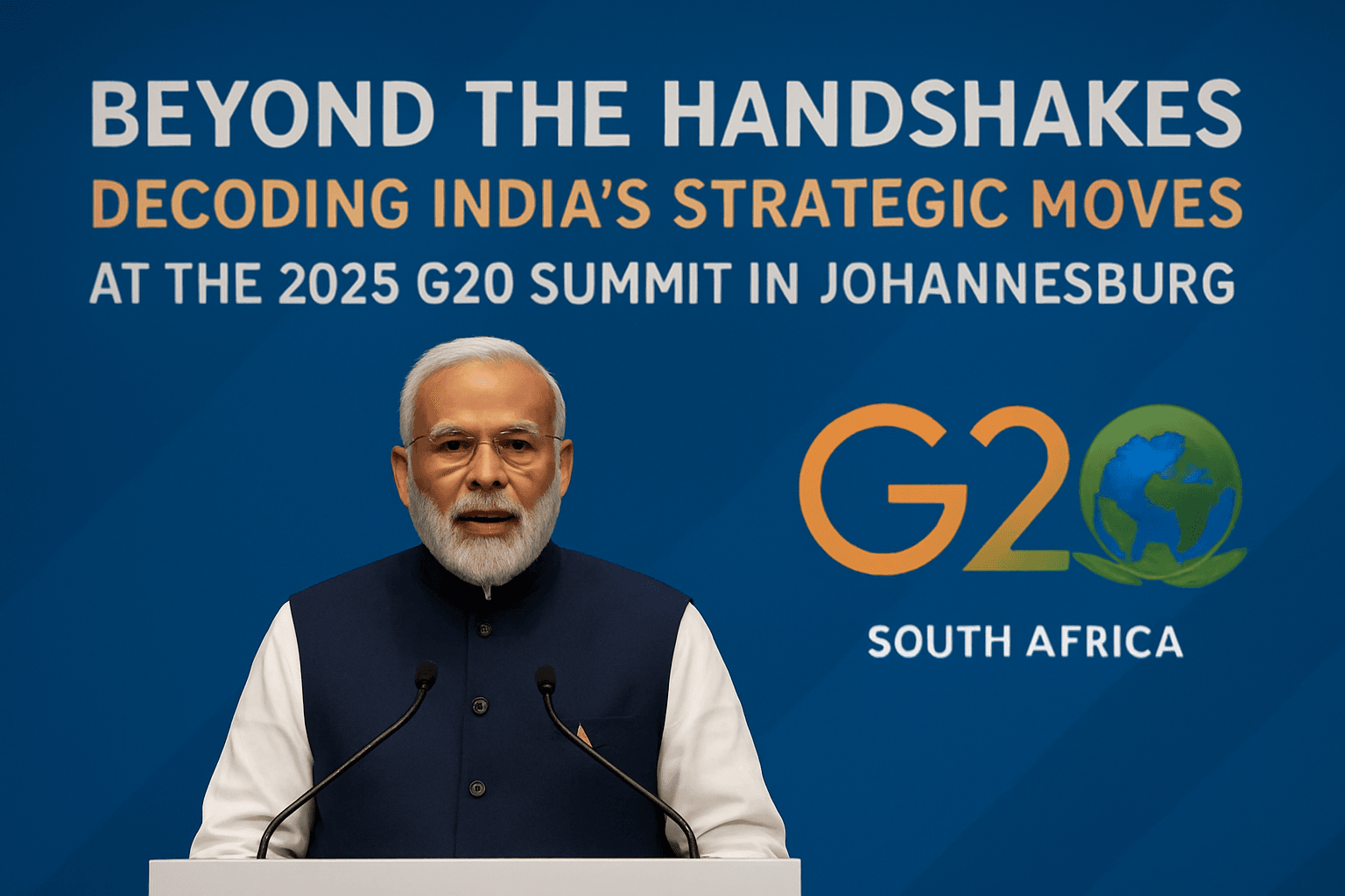 Beyond the Handshakes: Decoding India's Strategic Moves at the 2025 G20 Summit in Johannesburg 