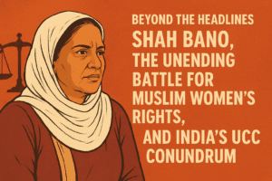 Beyond the Headlines: Shah Bano, the Unending Battle for Muslim Women's Rights, and India's UCC Conundrum 1 Beyond the Headlines: Shah Bano, the Unending Battle for Muslim Women's Rights, and India's UCC Conundrum
