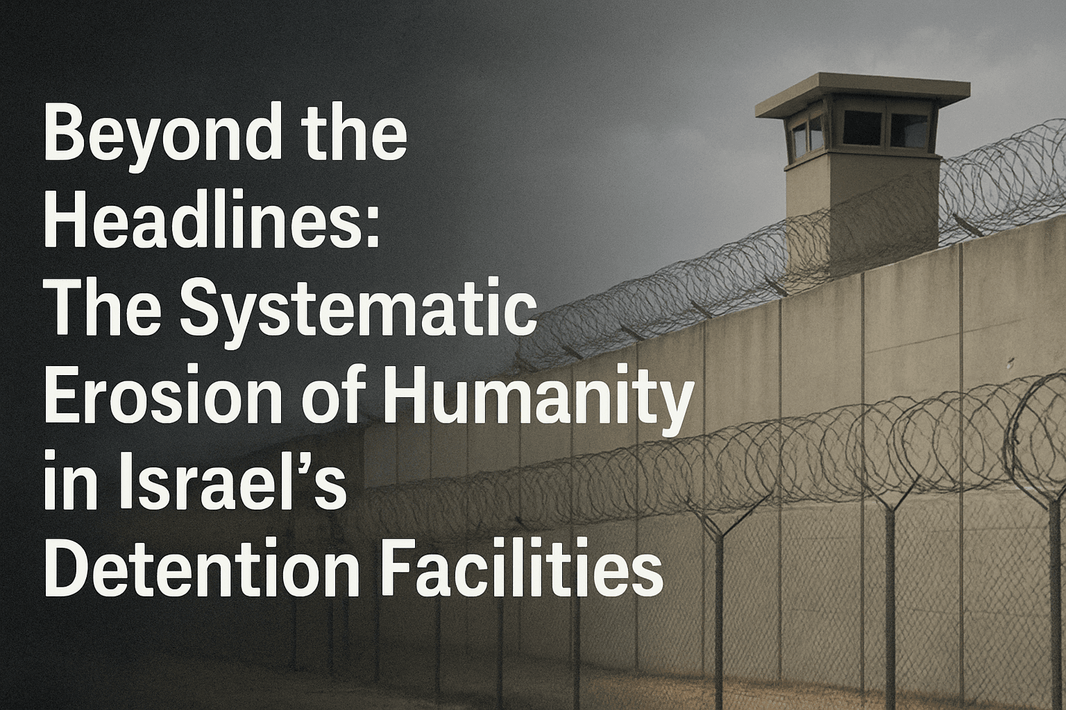Beyond the Headlines: The Systematic Erosion of Humanity in Israel’s Detention Facilities 
