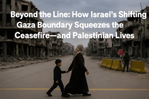Beyond the Line: How Israel’s Shifting Gaza Boundary Squeezes the Ceasefire—and Palestinian Lives 1 Beyond the Line: How Israel’s Shifting Gaza Boundary Squeezes the Ceasefire—and Palestinian Lives