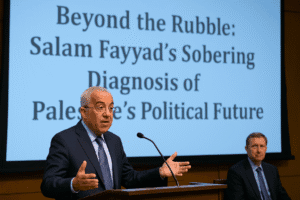 Beyond the Rubble: Salam Fayyad’s Sobering Diagnosis of Palestine’s Political Future 1 Beyond the Rubble: Salam Fayyad’s Sobering Diagnosis of Palestine’s Political Future
