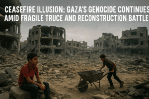Ceasefire Illusion: Gaza’s Genocide Continues Amid Fragile Truce and Reconstruction Battles 