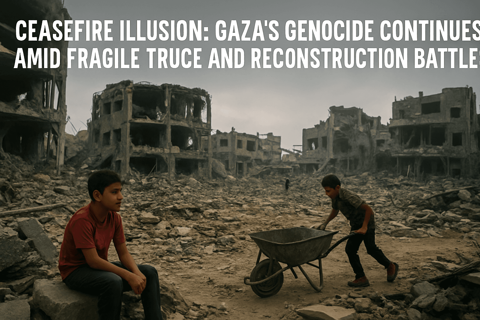Ceasefire Illusion: Gaza’s Genocide Continues Amid Fragile Truce and Reconstruction Battles 