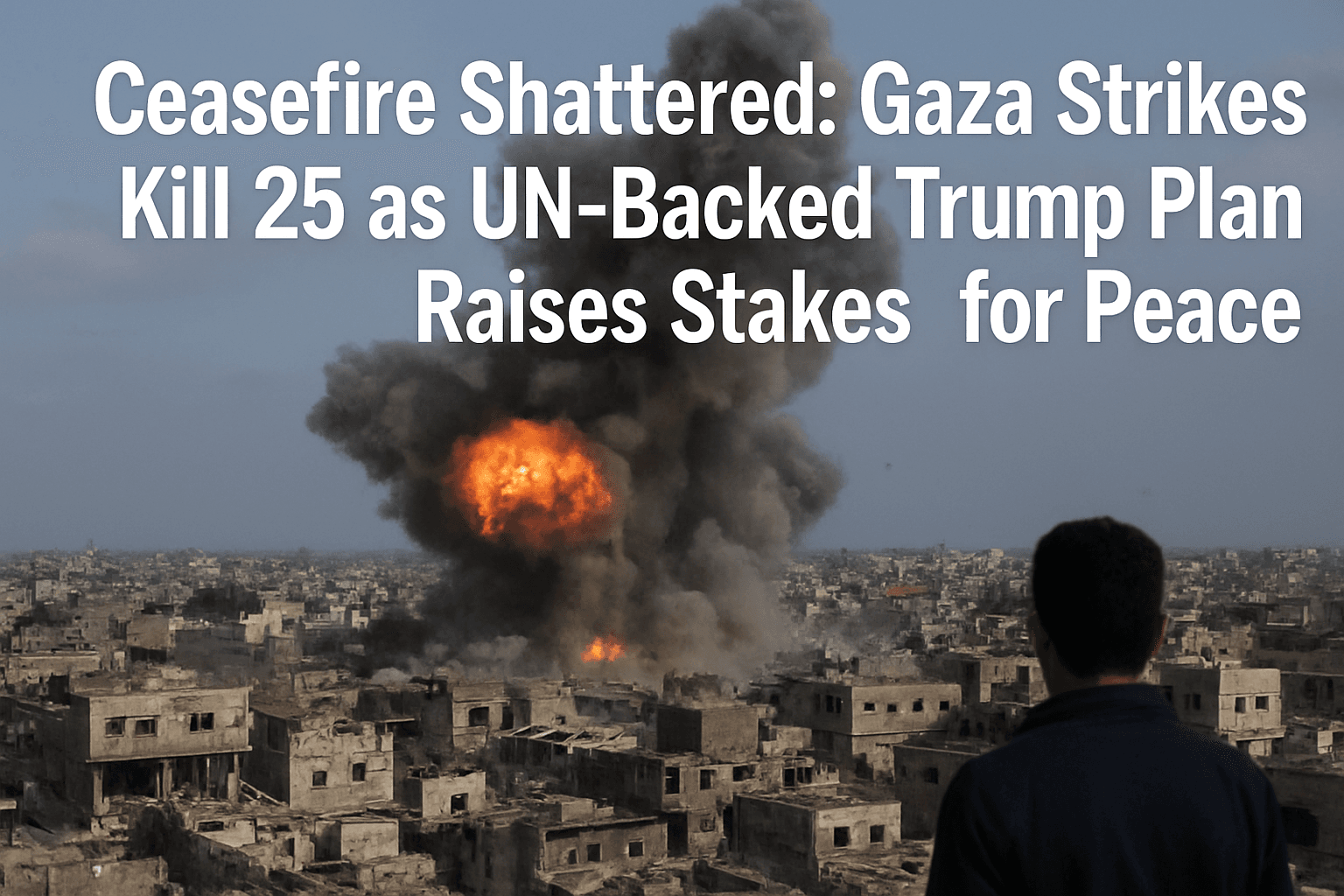 Ceasefire Shattered: Gaza Strikes Kill 25 as UN-Backed Trump Plan Raises Stakes for Peace 