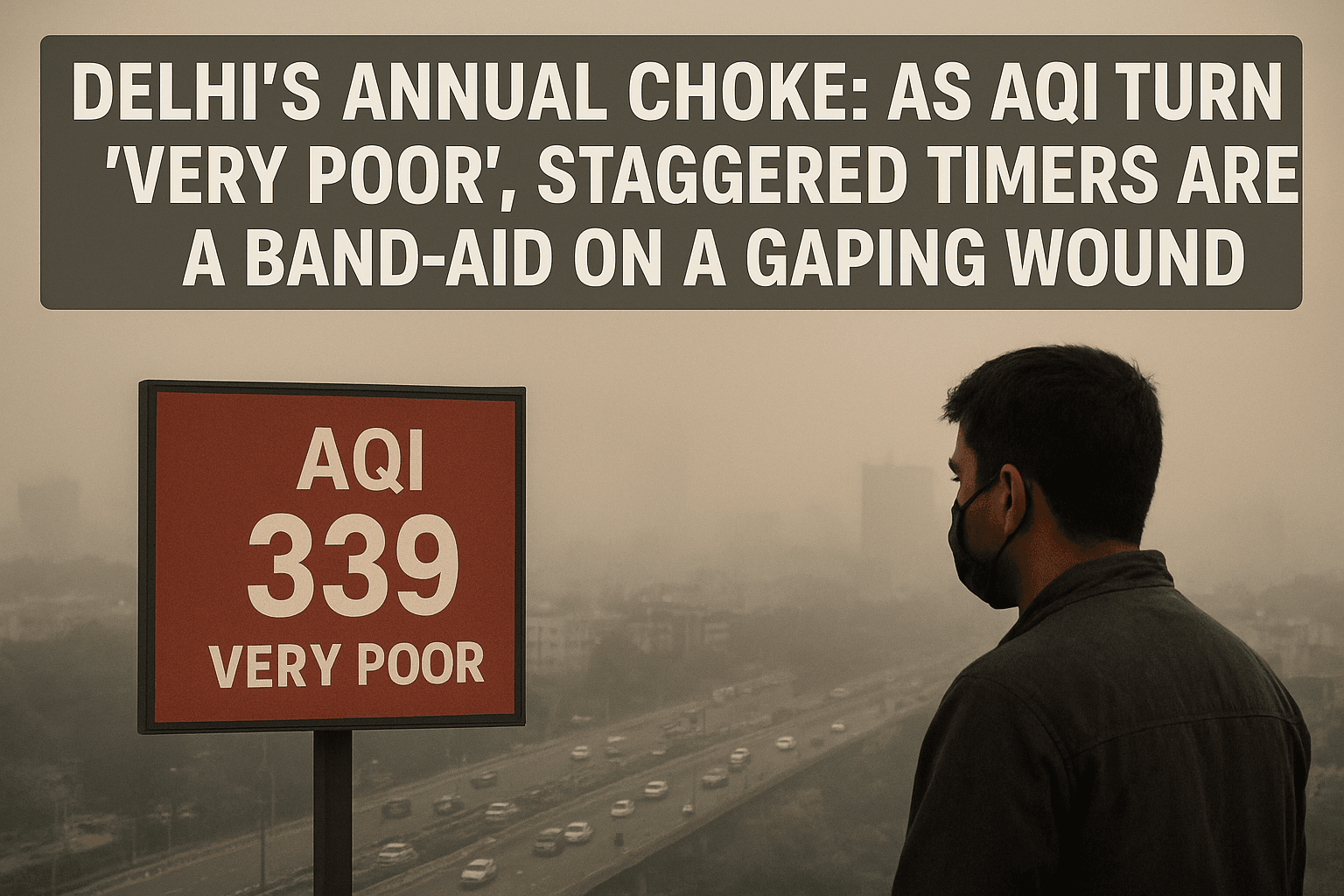 Delhi's Annual Choke: As AQI Turns 'Very Poor', Staggered Timers Are a Band-Aid on a Gaping Wound 