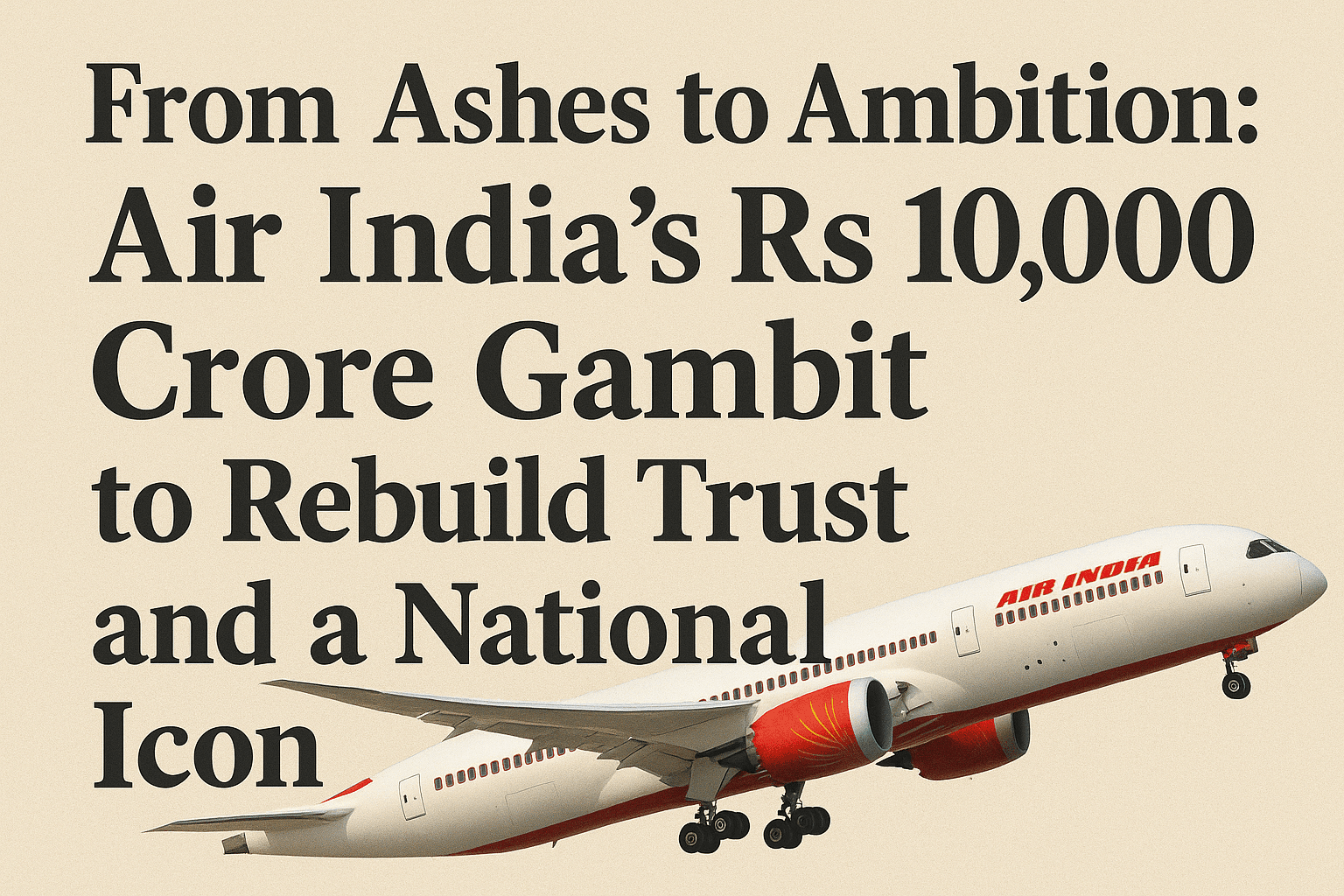 From Ashes to Ambition: Air India’s Rs 10,000 Crore Gambit to Rebuild Trust and a National Icon 
