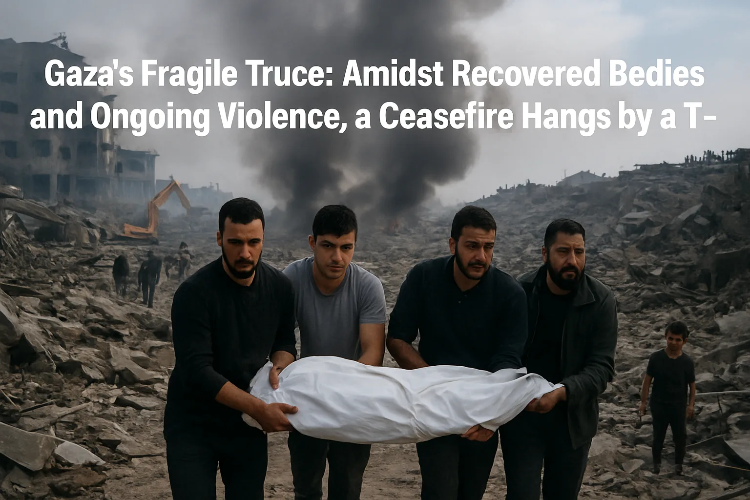 Gaza’s Fragile Truce: Amidst Recovered Bodies and Ongoing Violence, a Ceasefire Hangs by a Thread 