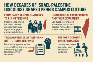 How Decades of Israel-Palestine Discourse Shaped Penn’s Campus Culture 1 How Decades of Israel-Palestine Discourse Shaped Penn’s Campus Culture