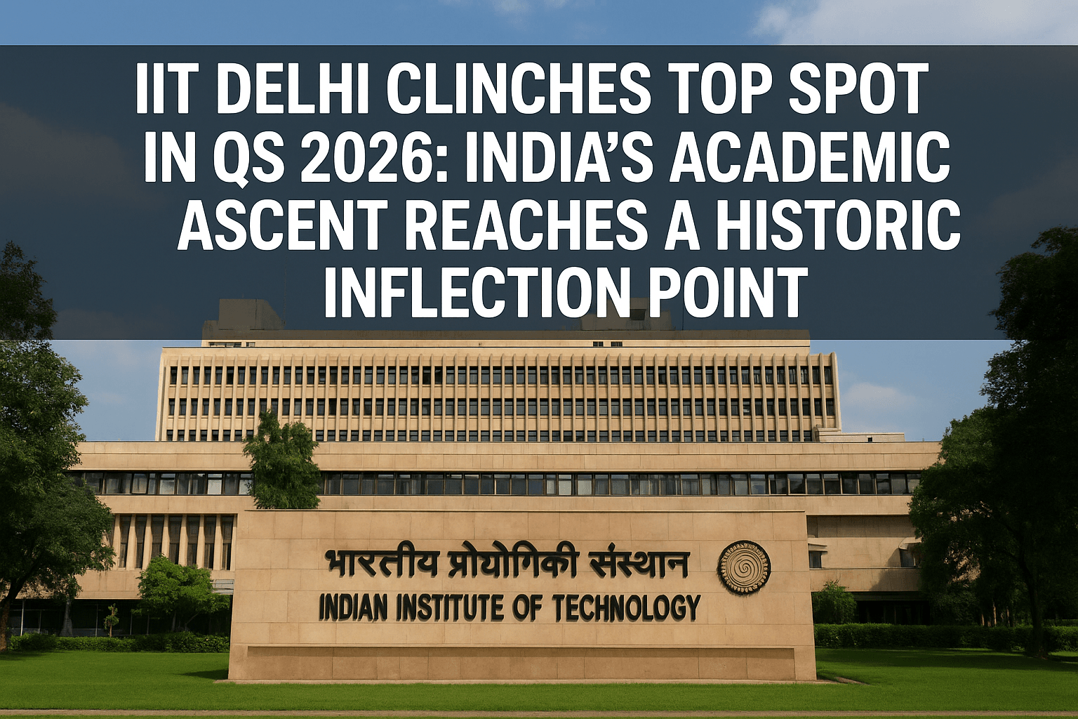 IIT Delhi Clinches Top Spot in QS 2026: India’s Academic Ascent Reaches a Historic Inflection Point 