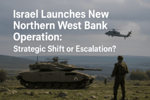 Israel Launches New Northern West Bank Operation: Strategic Shift or Escalation? 1 Israel Launches New Northern West Bank Operation: Strategic Shift or Escalation?