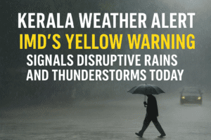 Kerala Weather Alert: IMD's Yellow Warning Signals Disruptive Rains and Thunderstorms Today 1 Kerala Weather Alert: IMD's Yellow Warning Signals Disruptive Rains and Thunderstorms Today