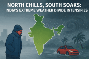 North Chills, South Soaks: India's Extreme Weather Divide Intensifies