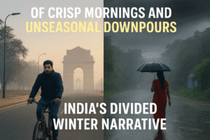 Of Crisp Mornings and Unseasonal Downpours: India's Divided Winter Narrative 