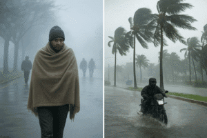 Of Seasons Split: As North Shivers, The Southern Coast Braces for a Drenching 