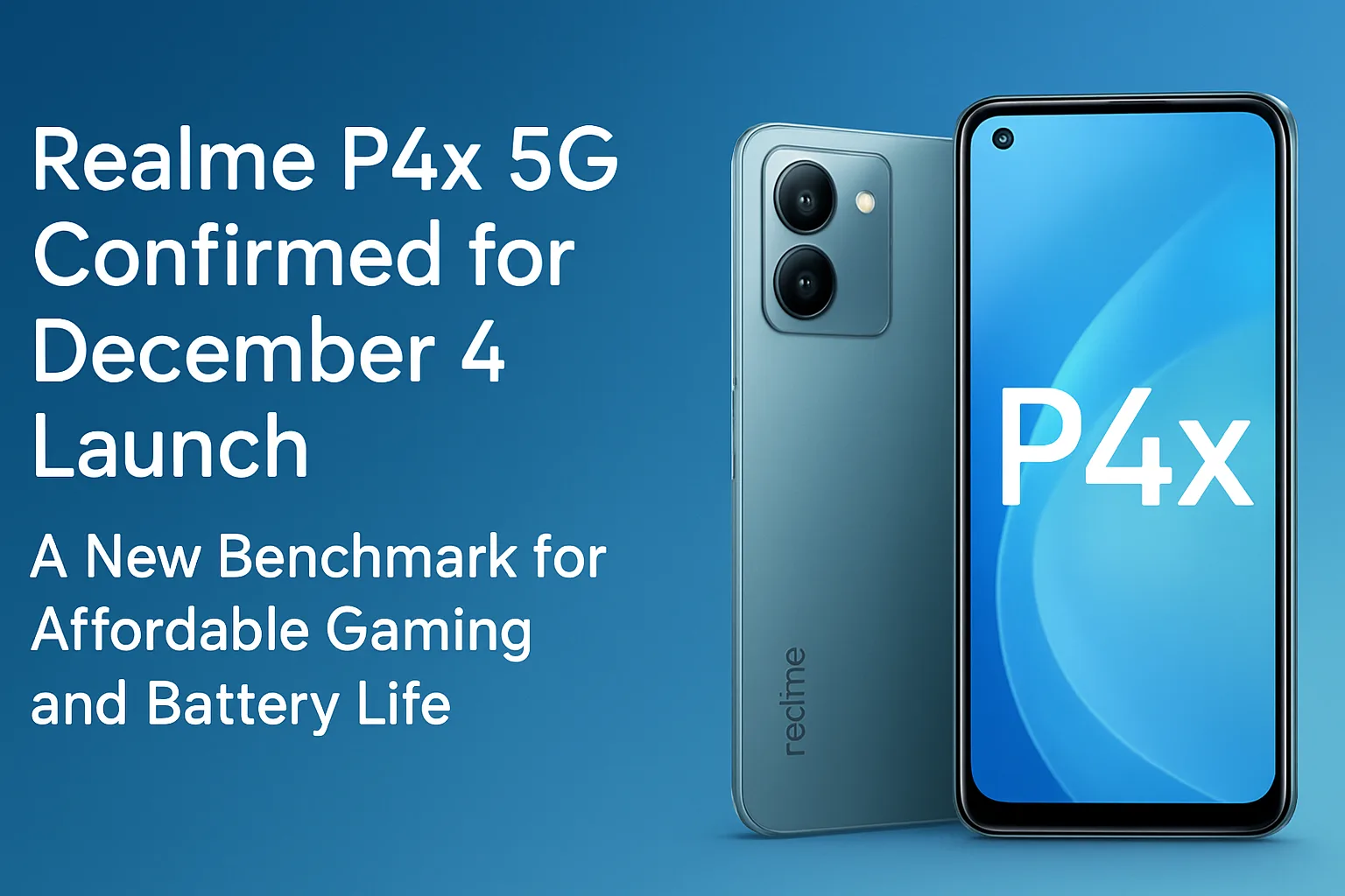 Realme P4x 5G Confirmed for December 4 Launch: A New Benchmark for Affordable Gaming and Battery Life? 