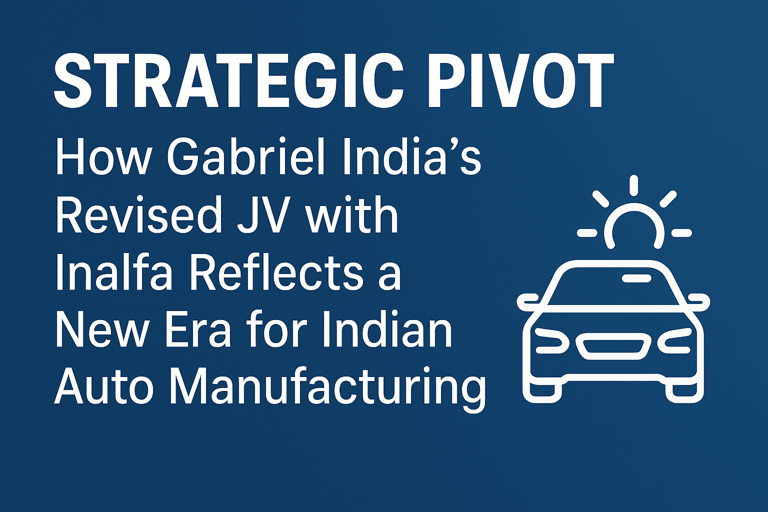 Strategic Pivot: How Gabriel India's Revised JV with Inalfa Reflects a New Era for Indian Auto Manufacturing 