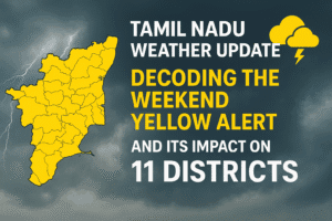 Tamil Nadu Weather Update: Decoding the Weekend Yellow Alert and Its Impact on 11 Districts 