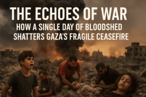 The Echoes of War: How a Single Day of Bloodshed Shatters Gaza’s Fragile Ceasefire 