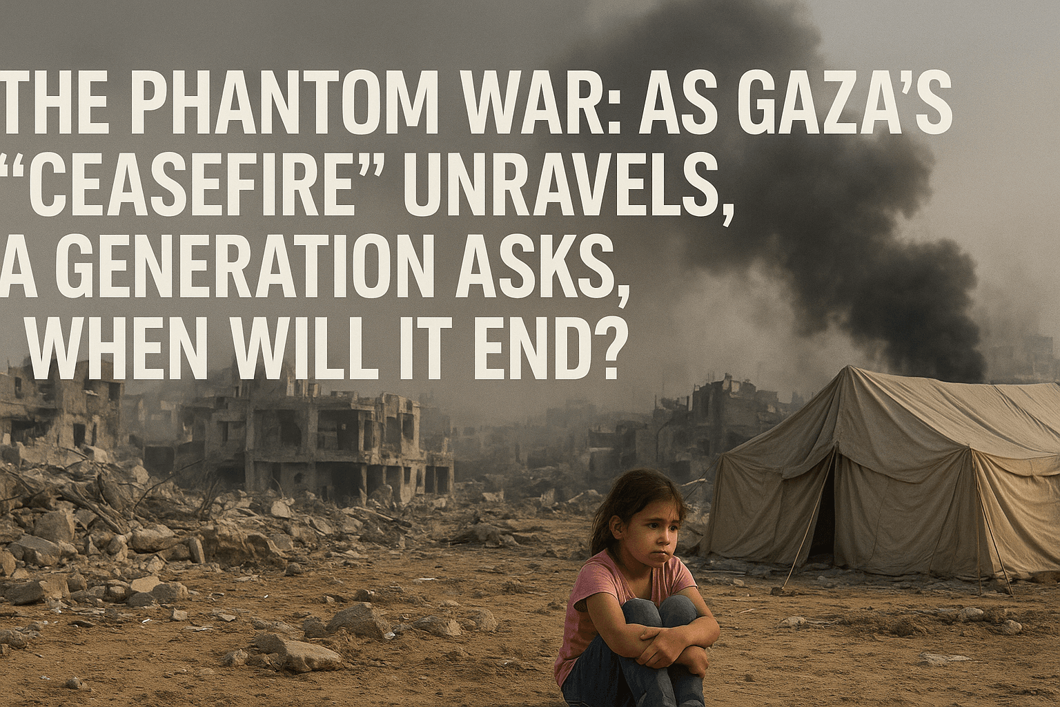 The Phantom War: As Gaza's "Ceasefire" Unravels, A Generation Asks, "When Will It End?" 