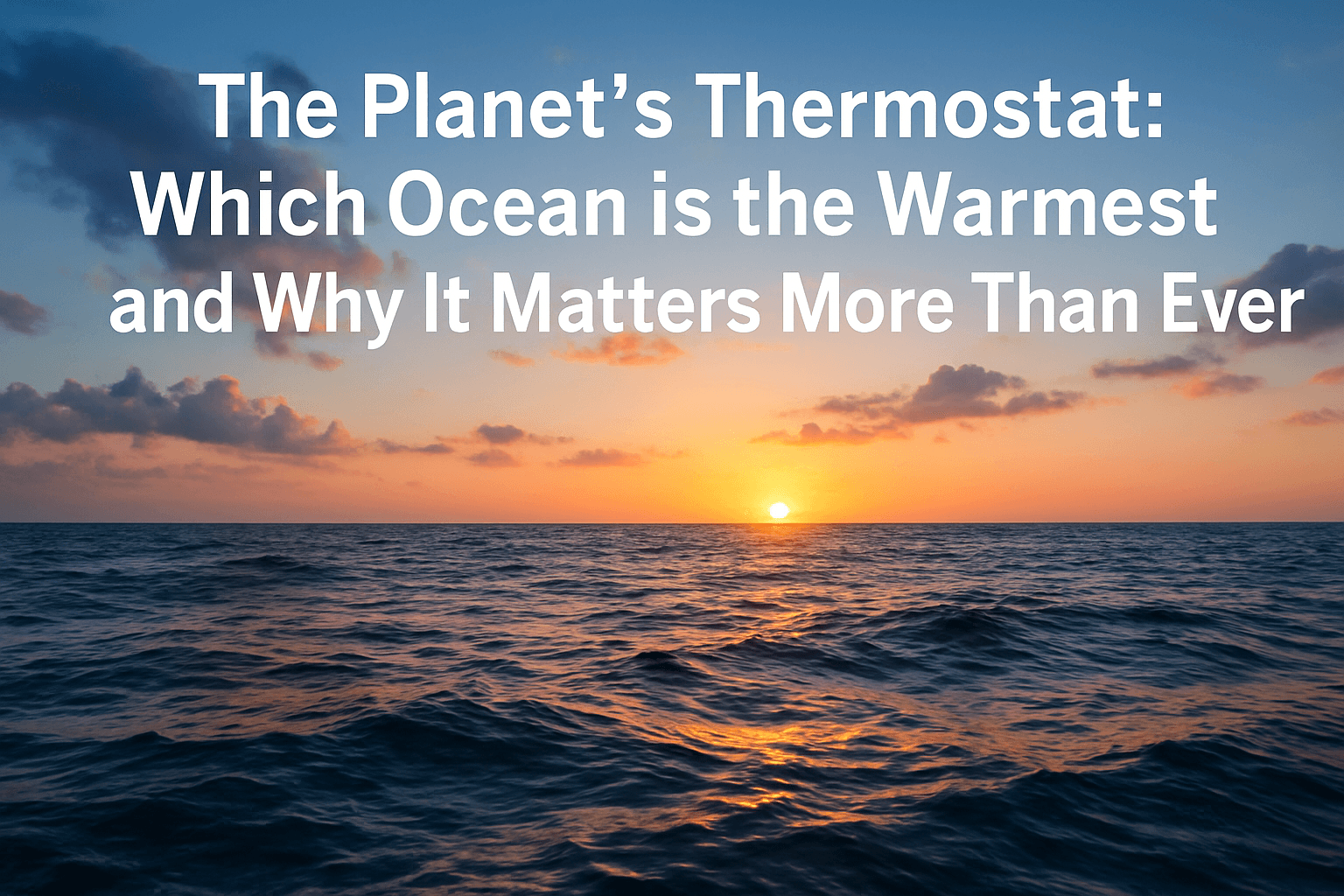 The Planet’s Thermostat: Which Ocean is the Warmest and Why It Matters More Than Ever 