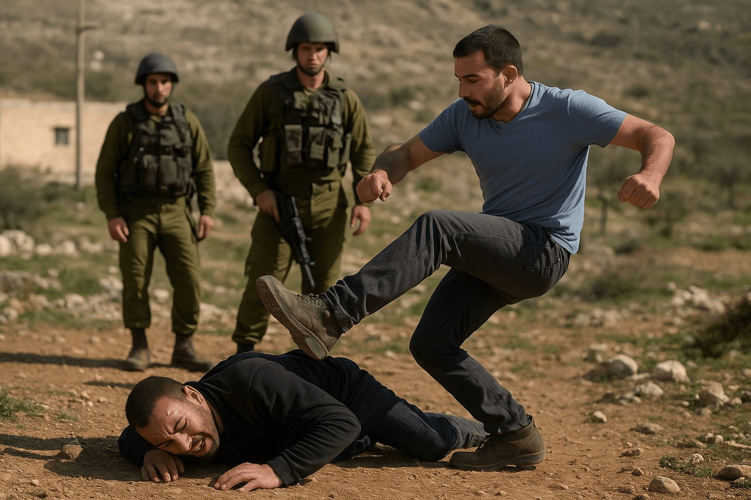 The Uninterrupted Kick: Settler Violence and Military Complicity in the West Bank 
