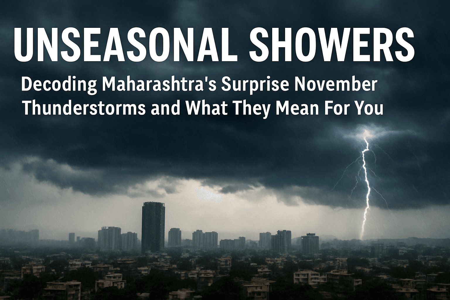 Unseasonal Showers: Decoding Maharashtra’s Surprise November Thunderstorms and What They Mean For You 