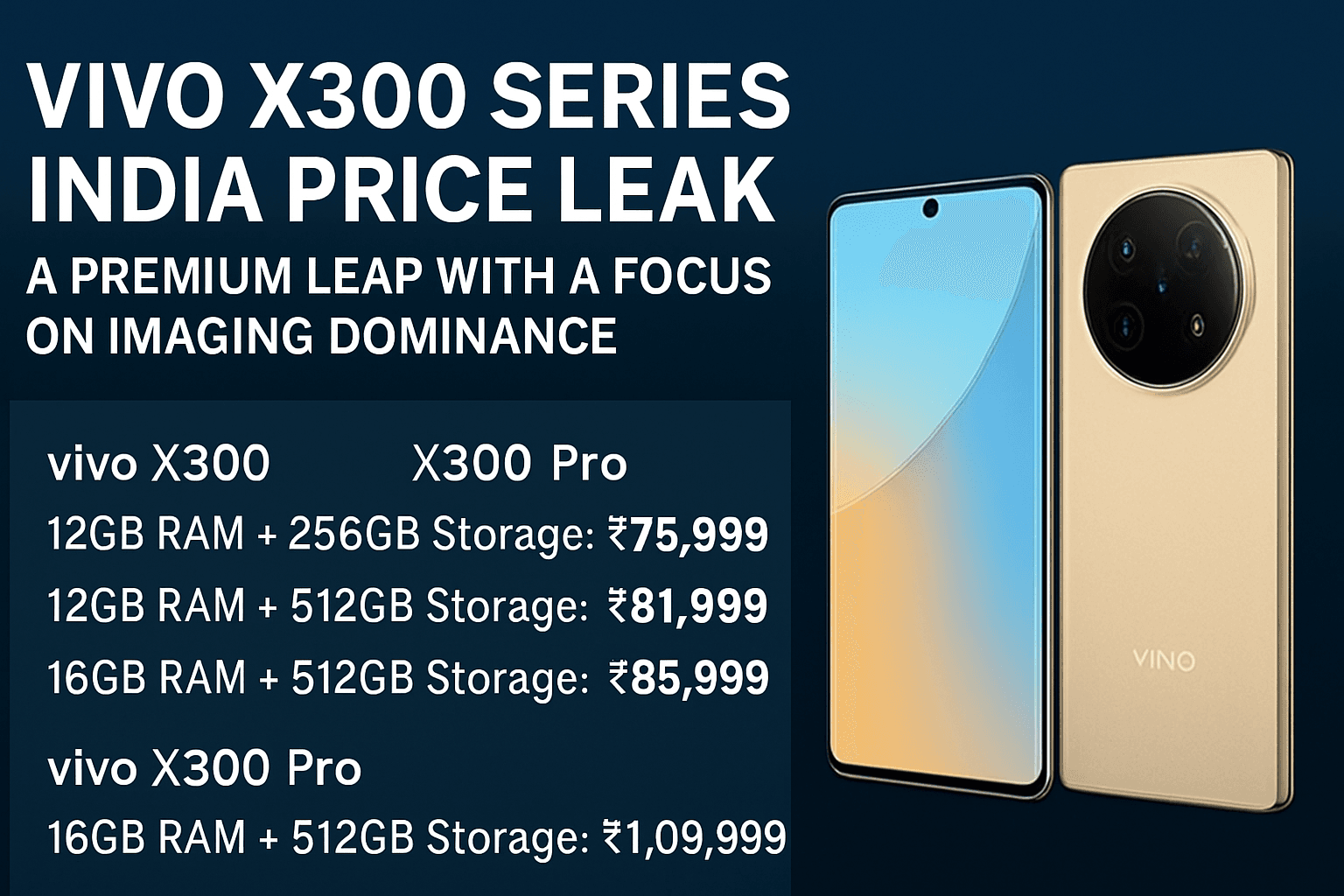Vivo X300 Series India Price Leak: A Premium Leap with a Focus on Imaging Dominance 