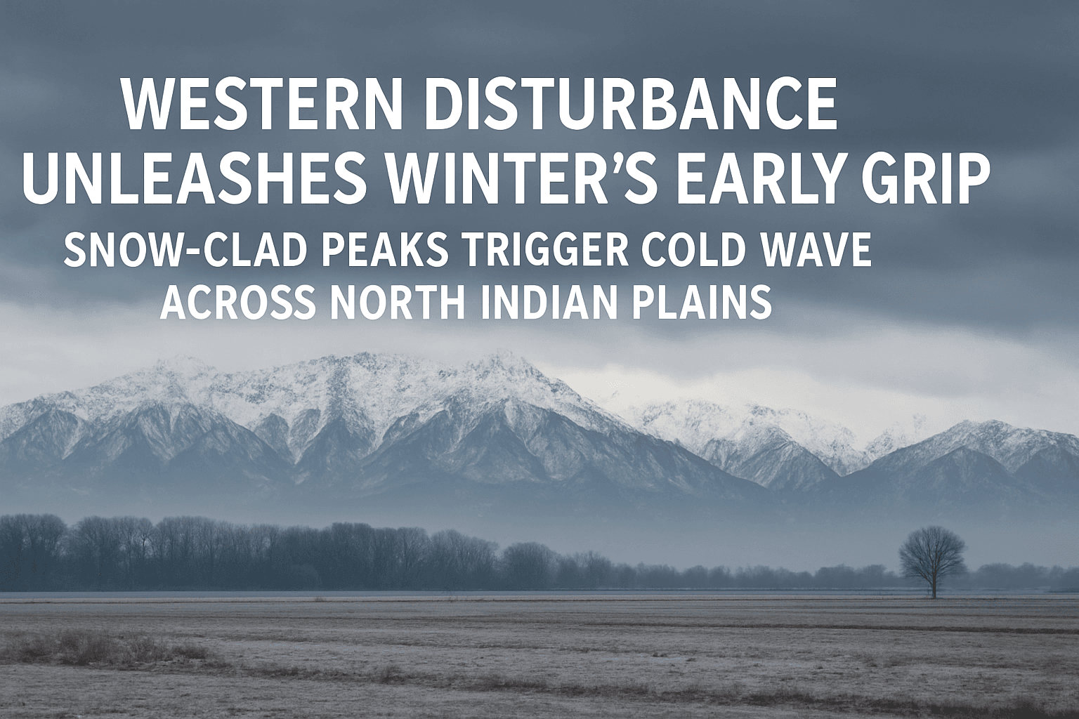 Western Disturbance Unleashes Winter's Early Grip: Snow-Clad Peaks Trigger Cold Wave Across North Indian Plains 