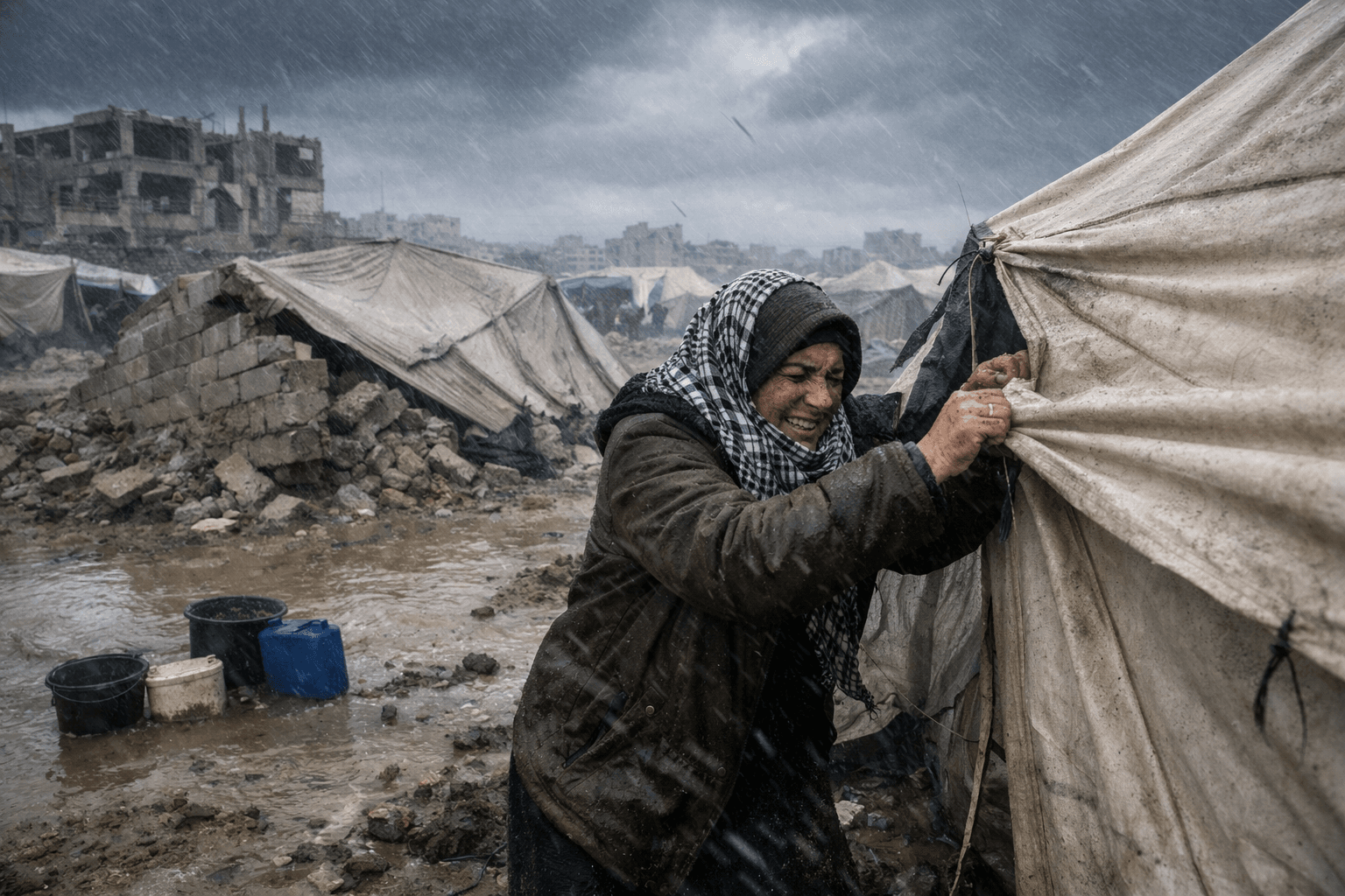 Beyond the Storm: How Winter’s Fury Exposes the Man-Made Catastrophe in Gaza 